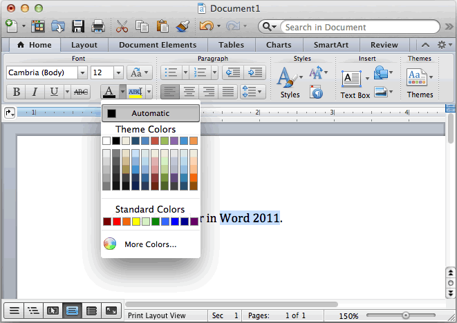 change default font for ms word mac